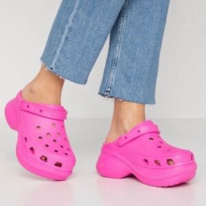 Crocs Pink Bae Platform Size 9 Sandal Clog